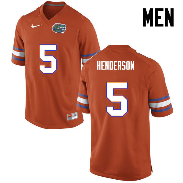 Men Florida Gators #5 CJ Henderson College Football Jerseys-Orange